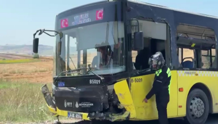 Arnavutköy'de İETT otobüsü ile otomobil kafa kafaya çarpıştı! 1 kişi hayatını kaybetti