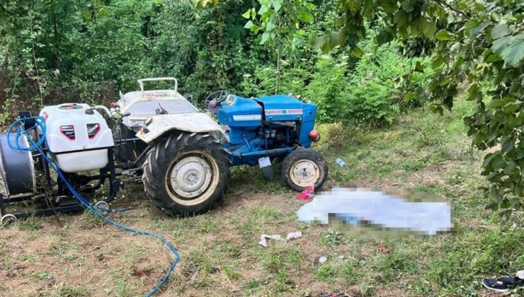 İlaçlama yaparken fenalaştı, devrilen traktörün altında can verdi