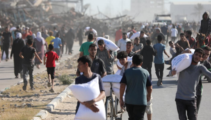 Katil İsrail yardım merkezine gazla saldırdı: 21 ölü