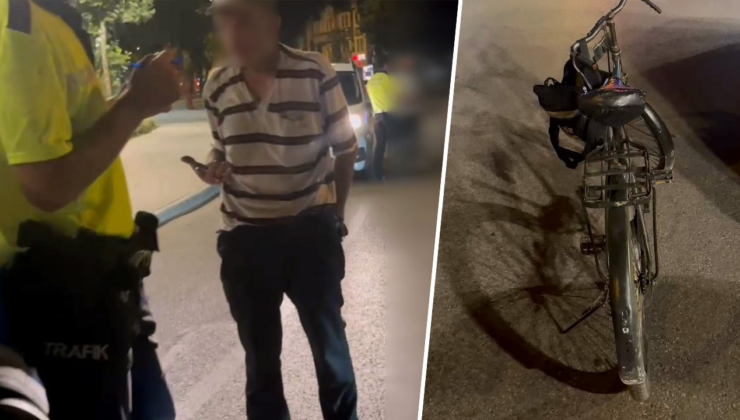 Bisiklete alkollü bindi, hayatının şokunu yaşadı