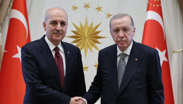 Cumhurbaşkanı Erdoğan, TBMM Başkanı Kurtulmuş'u kabul etti