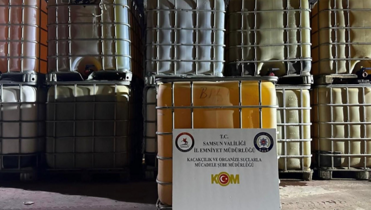 Samsun'da 11 bin litre kaçak akaryakıt ele geçirildi