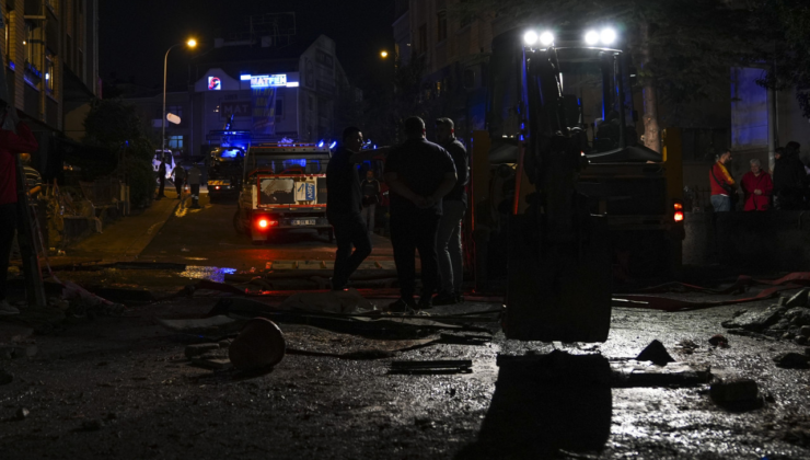 Ankara'da sağanak nedeniyle binanın duvarı çöktü: 1 kişi yaralandı (Video)