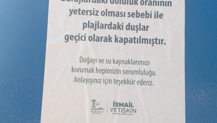 Ünlü tatil bölgesinde barajlar tehlikede: Plajlardaki duşları bile kapattılar