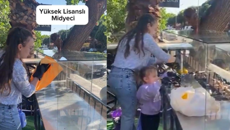 Yüksek lisanslı anne midyeci oldu! O anlar sosyal medyada bol etkileşim aldı