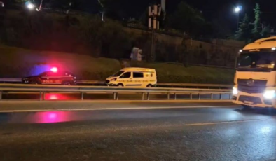 Otoyolda otomobilin çarptığı yaya öldü