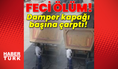 Feci ölüm! Damper kapağı başına çarptı!