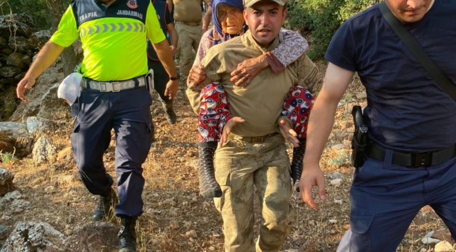 Burdur’da kayıp alzheimer hastası yaşlı kadın arazide sağ olarak bulundu