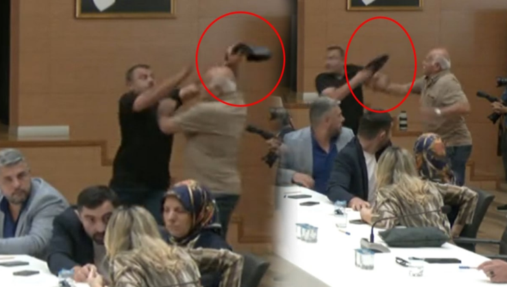 Şile Belediye seçiminde kavga çıktı, ayakkabı havada uçuştu