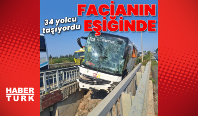 34 yolcuyla köprüde sıkıştı!