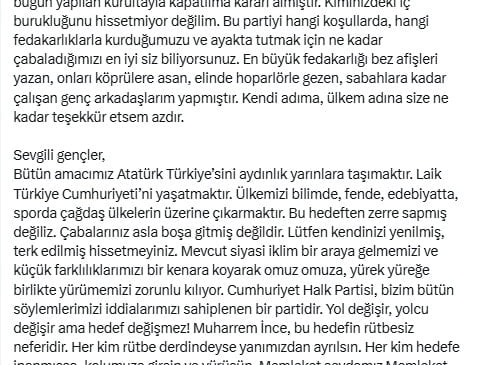 Resmen tarihe karıştı! Memleket Partisi kapatıldı