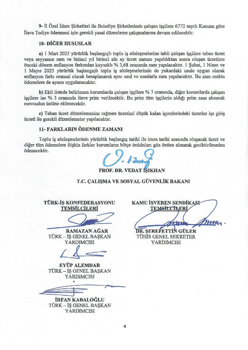 Son Dakika: TÜRK-İŞ ve HAK-İŞ kabul etti: Kamu işçisi zammında imzalar atıldı! - Resim : 4