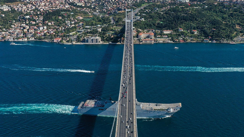 Mavi Vatan'da büyük gurur! Türkiye'nin gemileri İstanbul Boğazı'ndan geçti - Resim : 2