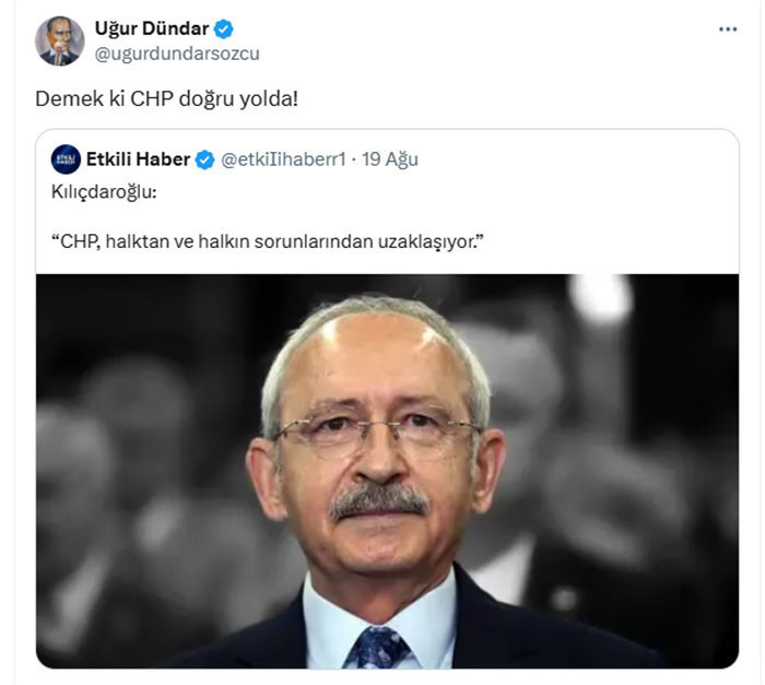 Kılıçdaroğlu’ndan Uğur Dündar'a sert yanıt: Islah olmaz muhteris - Resim : 1