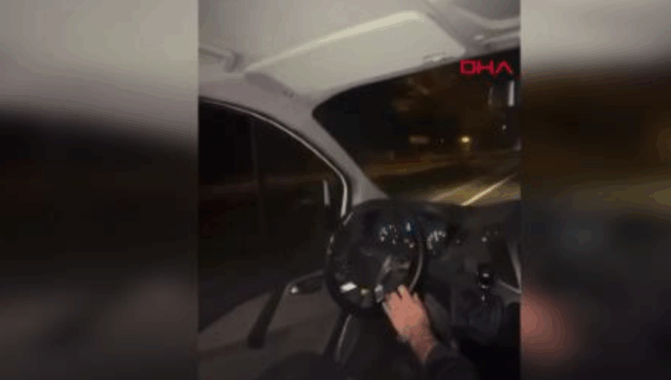 Aracını yan koltuktan kullanan maganda o anları paylaştı