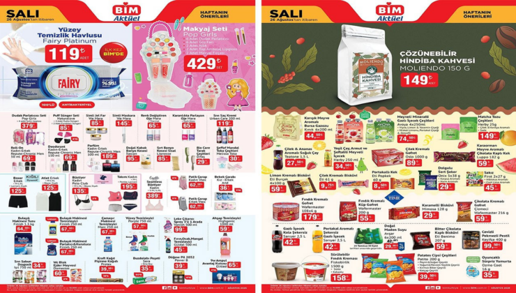 Bim market 26 Ağustos Salı Aktüel Ürünler Kataloğu yayımlandı! Bim’e Simli Jel Far geliyor