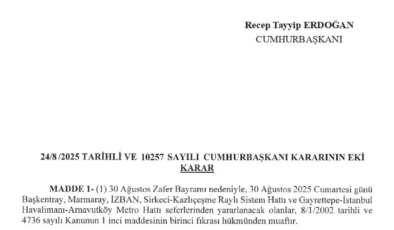 30 Ağustos'ta toplu taşıma ücretsiz olacak
