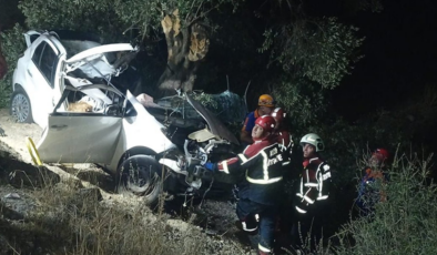 Araç zeytin bahçesine uçtu, 2 kadın hayatını kaybetti