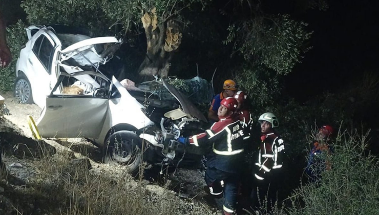 Araç zeytin bahçesine uçtu, 2 kadın hayatını kaybetti