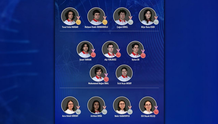 13 Türk öğrenci uluslararası bilim olimpiyatlarında madalya kazandı