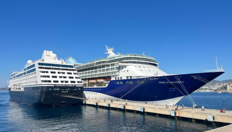 Bodrum’a iki kruvaziyerle 2 bin 600’ün üzerinde turist geldi