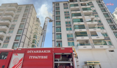 Diyarbakır'da 8 katlı binada yangın: Binadakiler tahliye edildi
