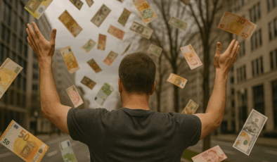 Binlerce lira parayı bir anda havaya saçtı