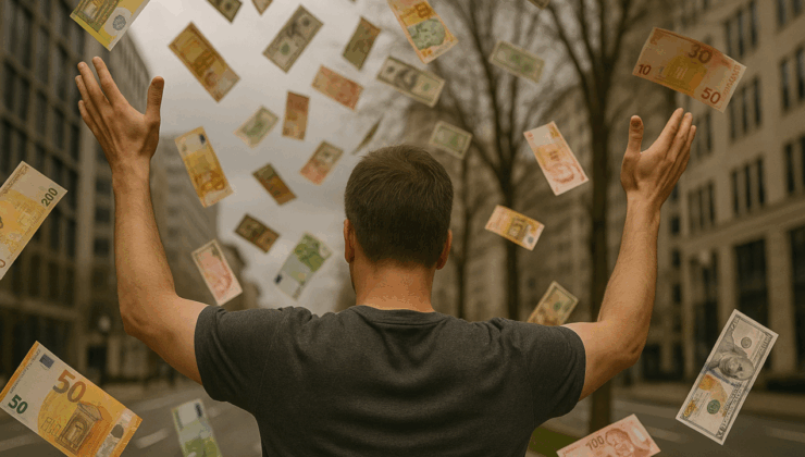 Binlerce lira parayı bir anda havaya saçtı