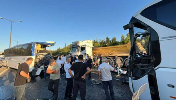 TEM'de kaza! Bir kişi öldü, 16 yaralı!