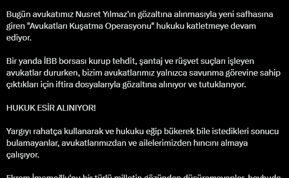 İmamoğlu'ndan 'gözaltı' tepkisi: Hukuk esir alınıyor