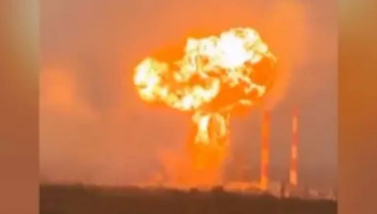 Soçi alev alev: Ukrayna petrol rafinerisini vurdu