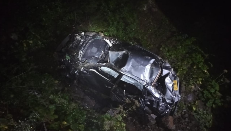 Giresun'da otomobil uçuruma yuvarlandı: 3 ölü