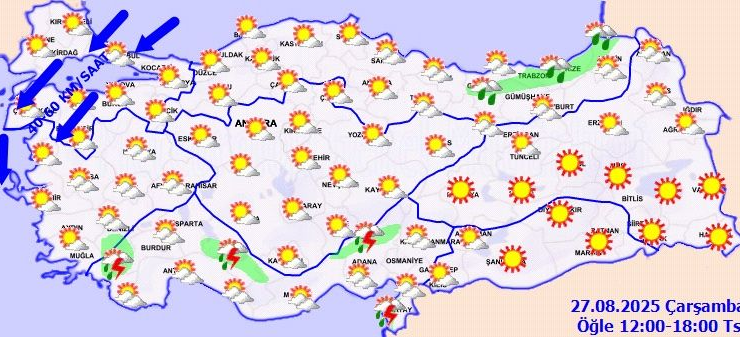 Fırtına ve yağmur uyarısı! Bu bölgeler dikkat