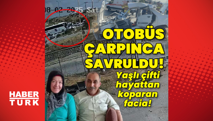 Otobüs çarpınca savruldu! Yaşlı çifti hayattan koparan kaza!