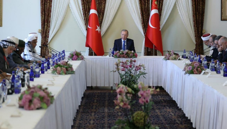 Cumhurbaşkanı Erdoğan, Dünya Müslüman Alimler Birliği heyetini kabul etti