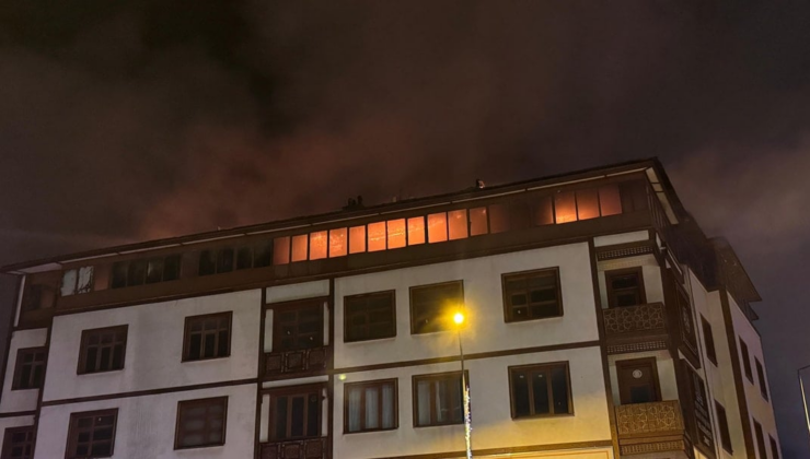 Erzurum'da restoranda çıkan yangın evlere ve otele sıçradı