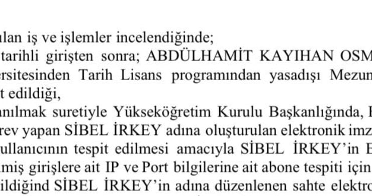 Osmanlı torununun sahte diploması iptal edildi