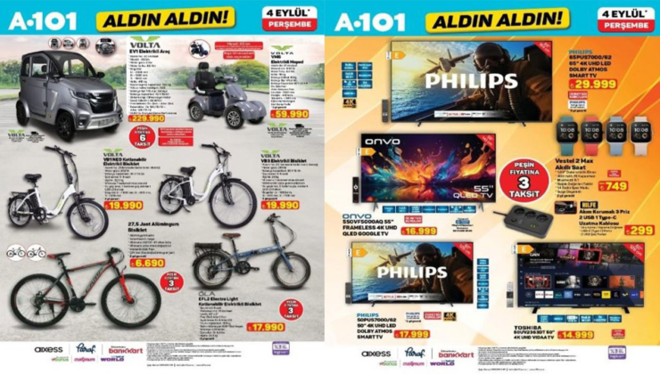 A101 market 04 Eylül 2025 tarihinden itibaren geçerli Aldın Aldın aktüel indirimlerinde neler var?