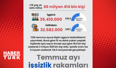 Temmuz ayı işsizlik rakamları