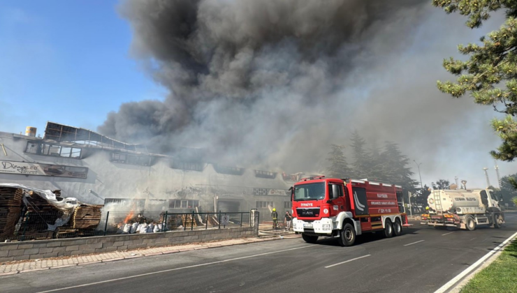 Kayseri OSB'de fabrika yangını: Müdahale devam ediyor