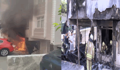 Fatih'te ecza deposunda yangın; patlama anları kamerada