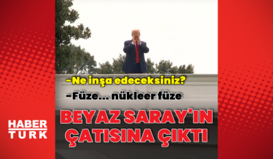Donald Trump çatıya çıktı