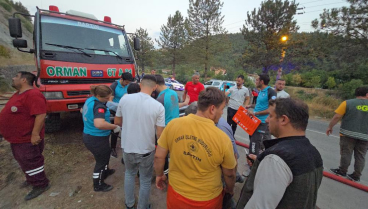 Karabük'teki yangına müdahale eden 2 işçi yaralandı