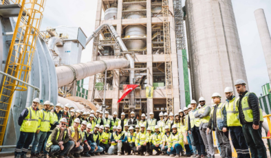 Bursa Çimento Modernizasyon Projesi'nde döner fırın ateşlendi