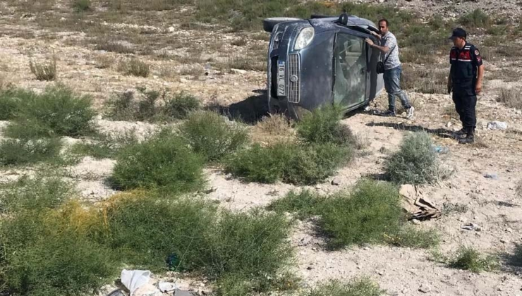 Konya’da otomobil takla attı: Aynı aileden 5 kişi yaralandı