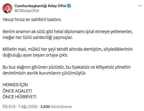 İmamoğlu o sözlerine dikkat çekti: 'Meğer her türlü sahteciliği yapmışlar'