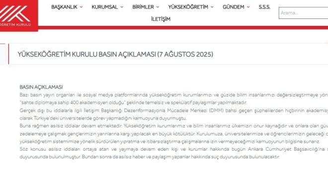 Son Dakika: Sahte diplomalı 400 akademisyen iddiasına suç duyurusu