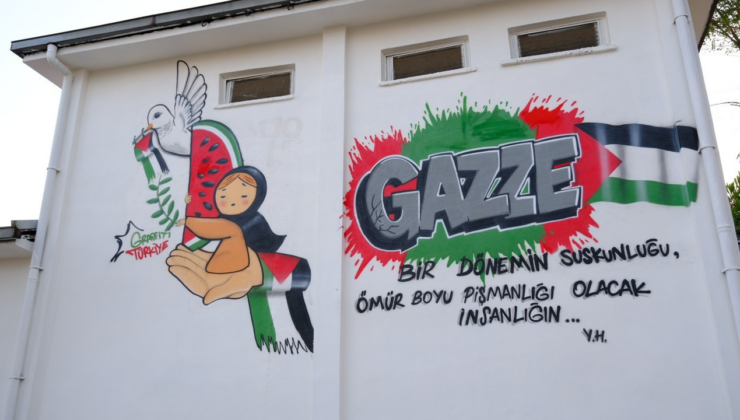 Onikişubat Belediyesi, Filistin temalı grafitilerle trafoları vicdan anıtına dönüştürdü