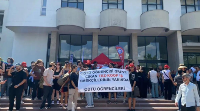 ODTÜ işçilerinin grevine öğrencilerden destek