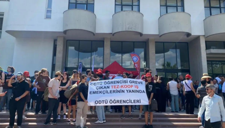 ODTÜ işçilerinin grevine öğrencilerden destek
